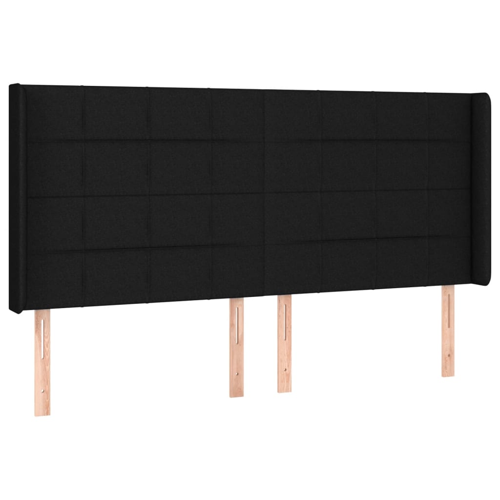 Hoofdbord LED 163x16x118/128 cm stof zwart Hoofdborden en voetborden | Creëer jouw Trendy Thuis | Gratis bezorgd & Retour | Trendy.nl