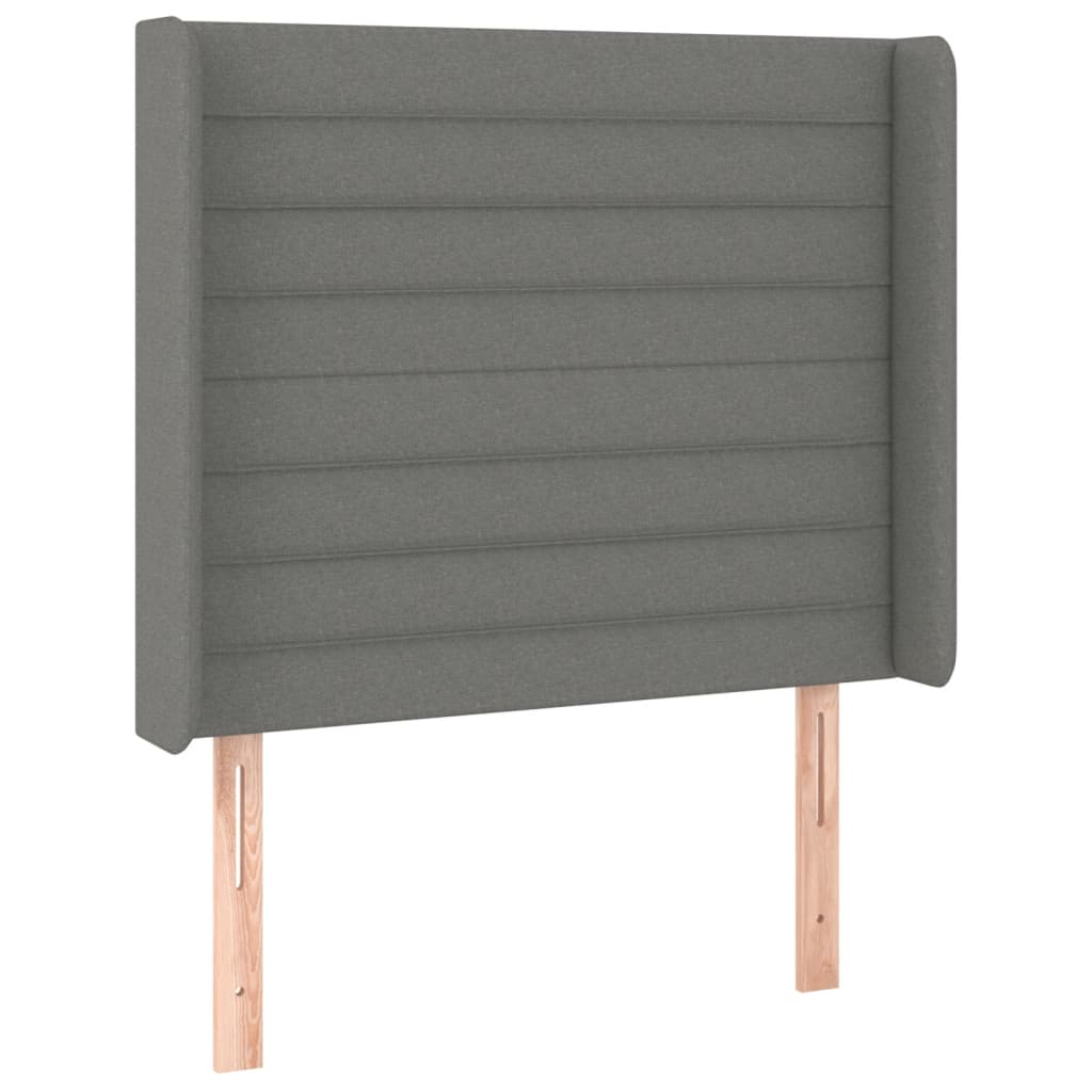 Hoofdbord LED 103x16x118/128 cm stof donkergrijs Hoofdborden en voetborden | Creëer jouw Trendy Thuis | Gratis bezorgd & Retour | Trendy.nl