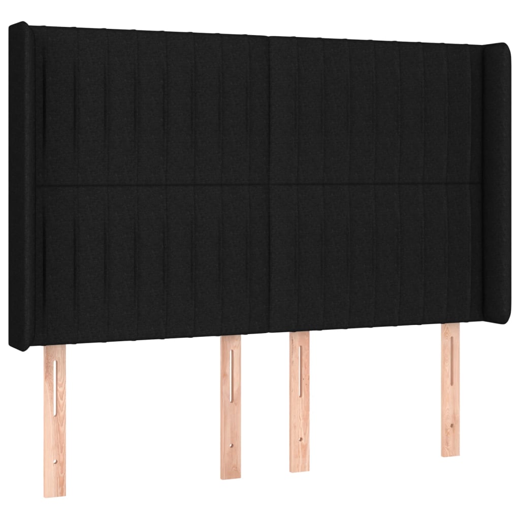 Hoofdbord LED 147x16x118/128 cm stof zwart Hoofdborden en voetborden | Creëer jouw Trendy Thuis | Gratis bezorgd & Retour | Trendy.nl