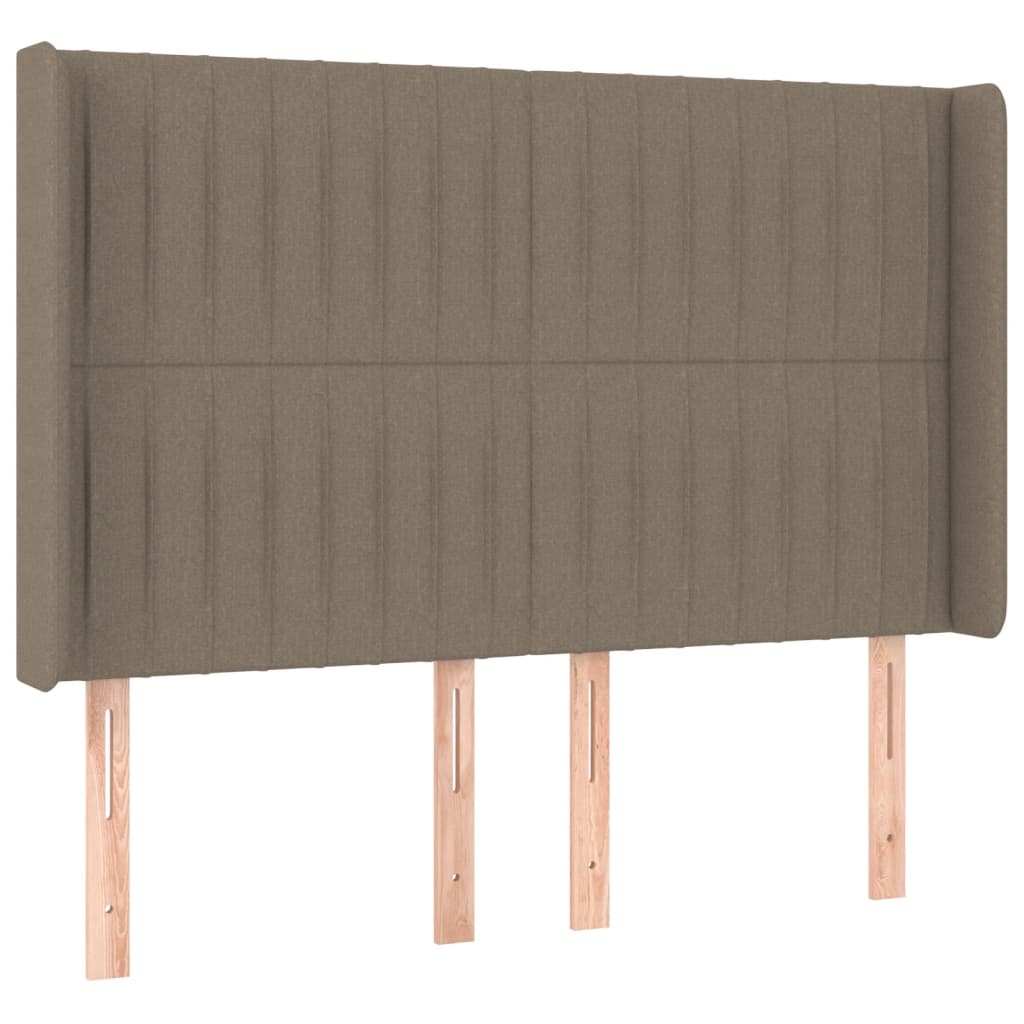 Hoofdbord LED 147x16x118/128 cm stof taupe Hoofdborden en voetborden | Creëer jouw Trendy Thuis | Gratis bezorgd & Retour | Trendy.nl