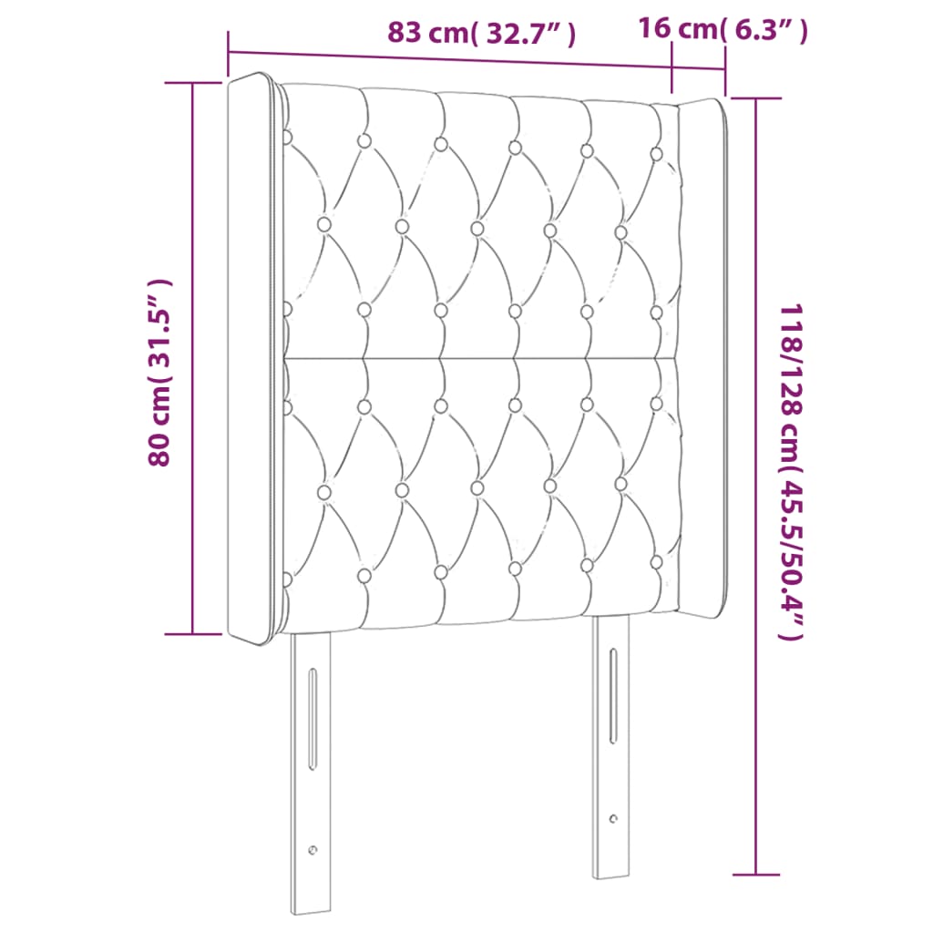 Hoofdbord LED 83x16x118/128 cm stof donkerbruin Hoofdborden en voetborden | Creëer jouw Trendy Thuis | Gratis bezorgd & Retour | Trendy.nl