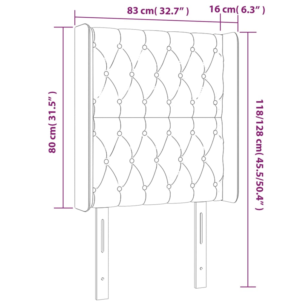 Hoofdbord LED 83x16x118/128 cm stof taupe Hoofdborden en voetborden | Creëer jouw Trendy Thuis | Gratis bezorgd & Retour | Trendy.nl