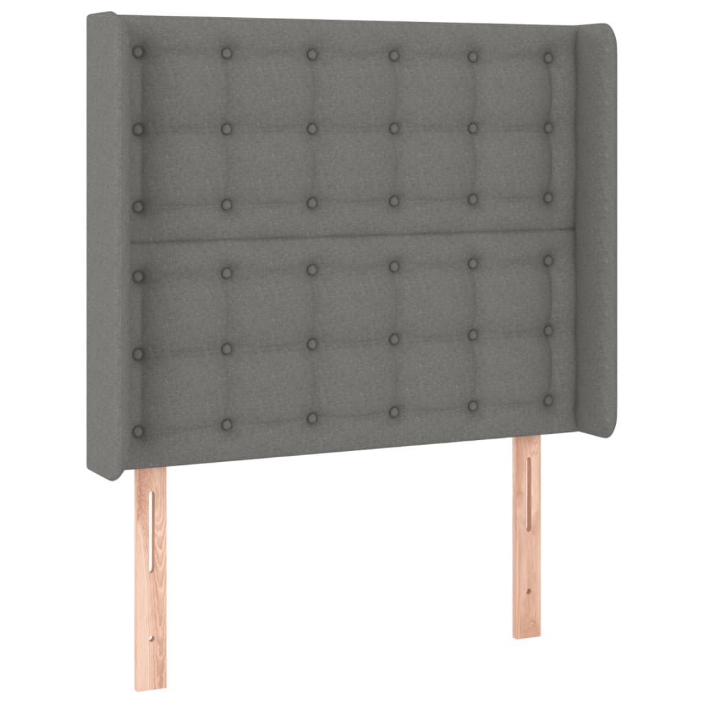 Hoofdbord LED 83x16x118/128 cm stof donkergrijs Hoofdborden en voetborden | Creëer jouw Trendy Thuis | Gratis bezorgd & Retour | Trendy.nl