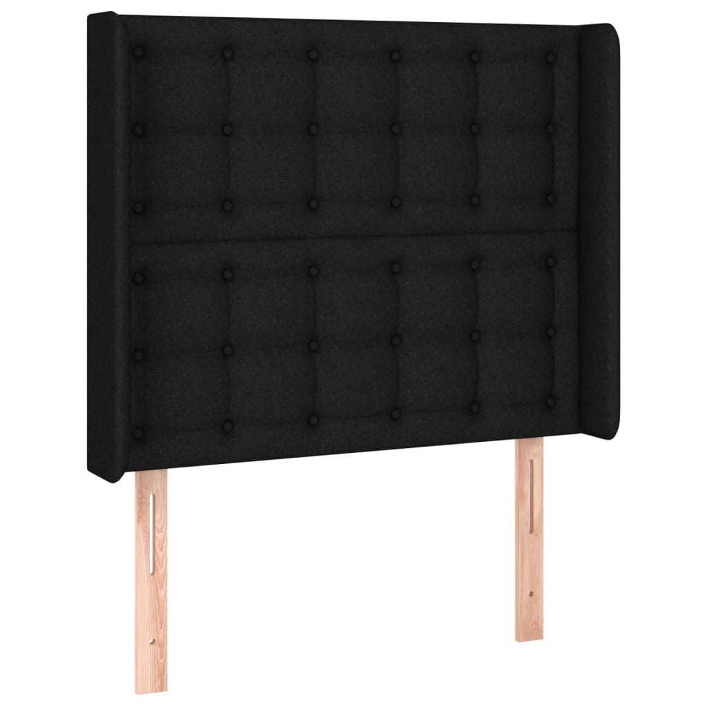 Hoofdbord LED 93x16x118/128 cm stof zwart Hoofdborden en voetborden | Creëer jouw Trendy Thuis | Gratis bezorgd & Retour | Trendy.nl