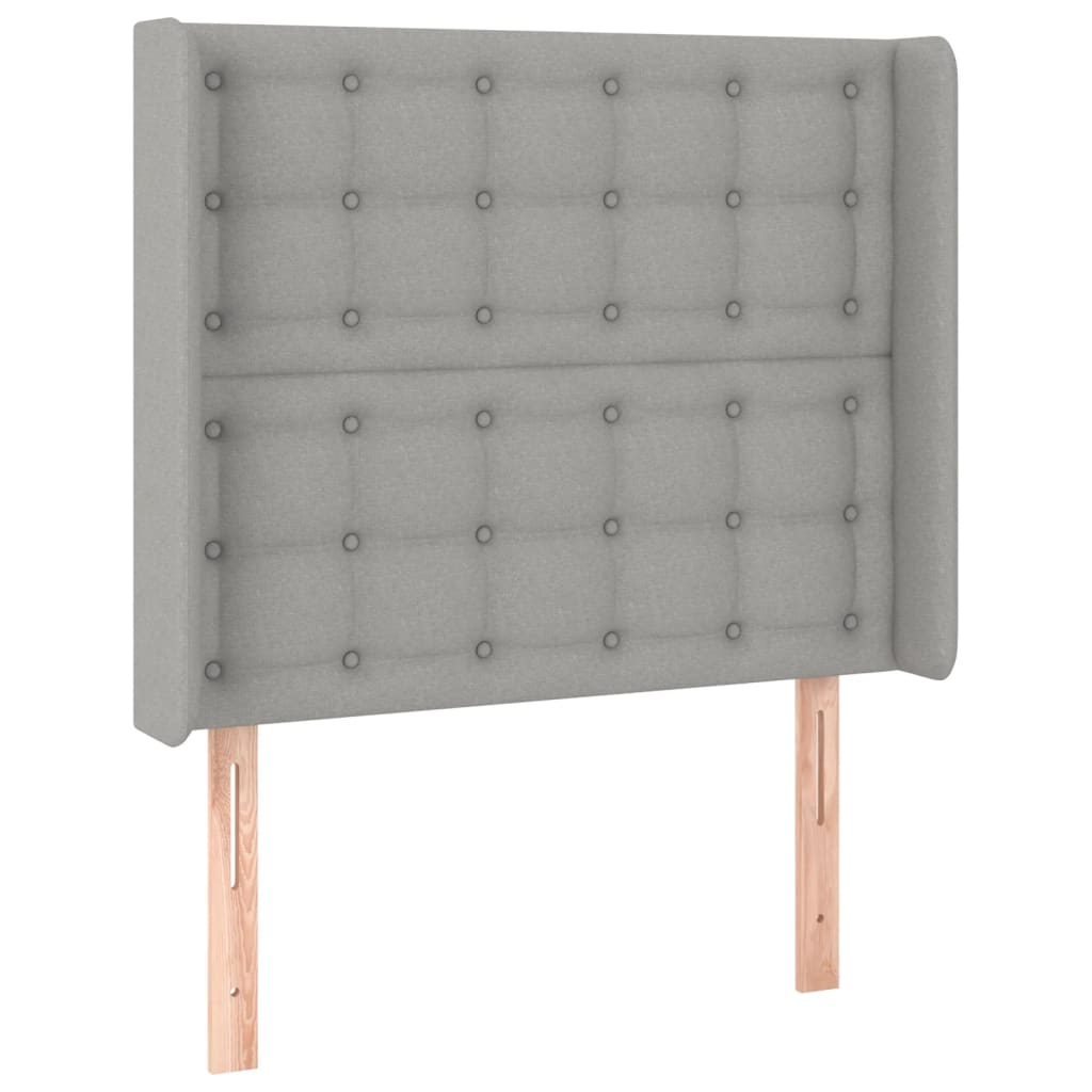 Hoofdbord LED 103x16x118/128 cm stof lichtgrijs Hoofdborden en voetborden | Creëer jouw Trendy Thuis | Gratis bezorgd & Retour | Trendy.nl