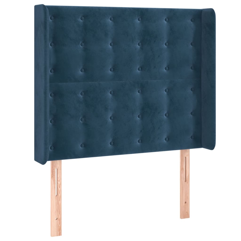 Hoofdbord LED 103x16x118/128 cm fluweel donkerblauw Hoofdborden en voetborden | Creëer jouw Trendy Thuis | Gratis bezorgd & Retour | Trendy.nl