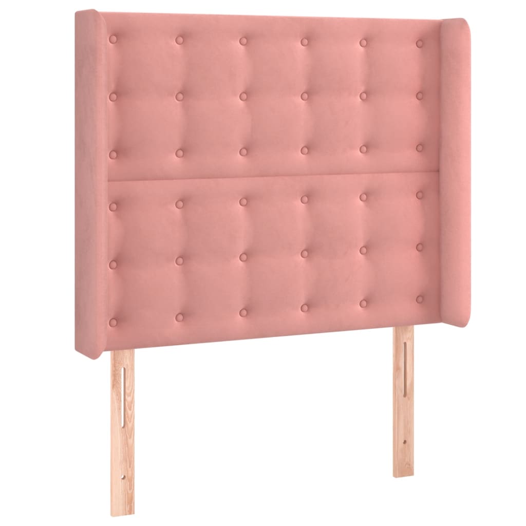 Hoofdbord LED 103x16x118/128 cm fluweel roze Hoofdborden en voetborden | Creëer jouw Trendy Thuis | Gratis bezorgd & Retour | Trendy.nl