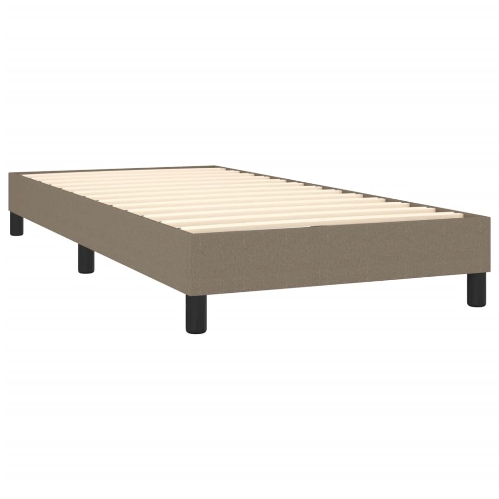 Boxspring met matras stof taupe 90x190 cm