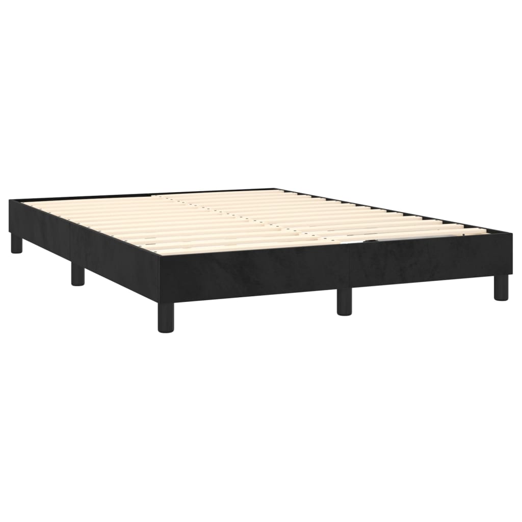 Boxspring met matras fluweel zwart 140x200 cm Bedden & bedframes | Creëer jouw Trendy Thuis | Gratis bezorgd & Retour | Trendy.nl