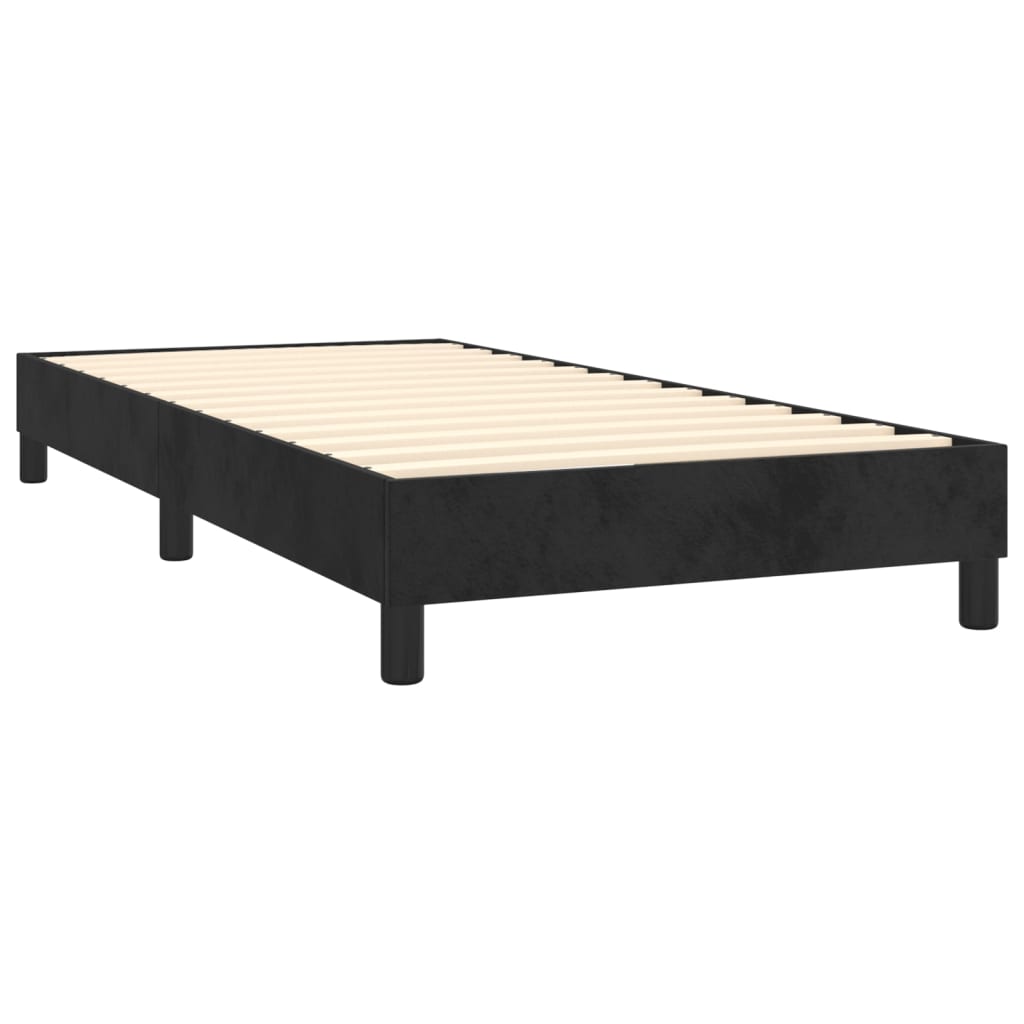 Boxspring met matras fluweel zwart 80x200 cm Bedden & bedframes | Creëer jouw Trendy Thuis | Gratis bezorgd & Retour | Trendy.nl