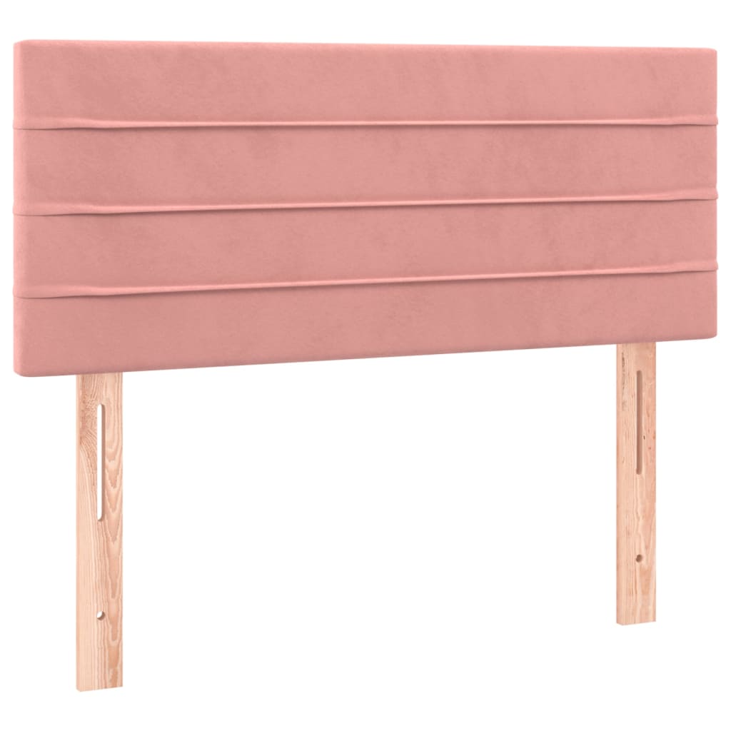 Boxspring met matras fluweel roze 90x190 cm Bedden & bedframes | Creëer jouw Trendy Thuis | Gratis bezorgd & Retour | Trendy.nl