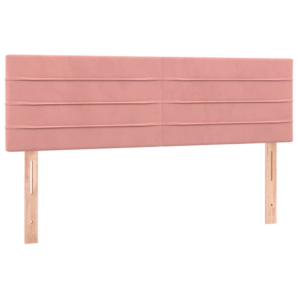 Boxspring met matras fluweel roze 140x190 cm Bedden & bedframes | Creëer jouw Trendy Thuis | Gratis bezorgd & Retour | Trendy.nl