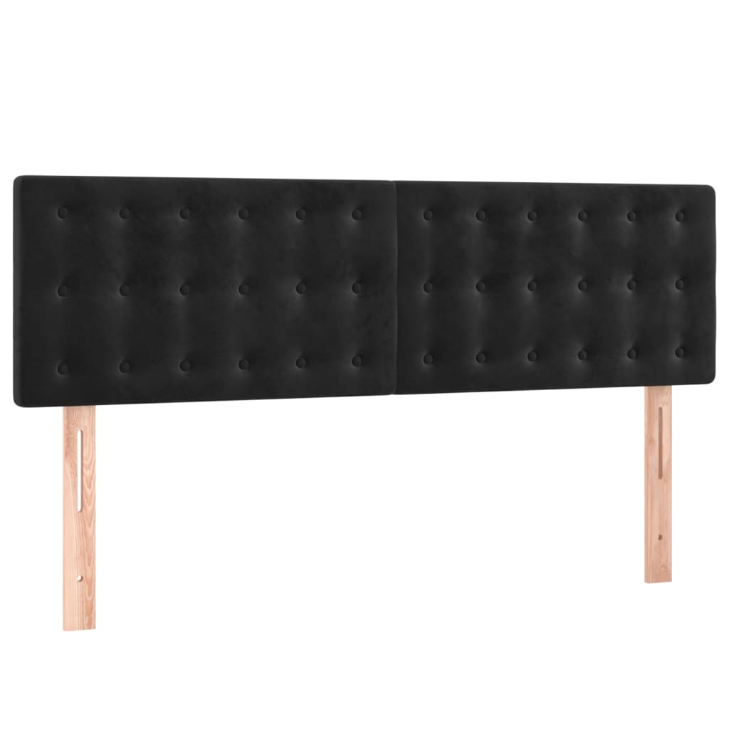 Boxspring met matras fluweel zwart 140x200 cm Bedden & bedframes | Creëer jouw Trendy Thuis | Gratis bezorgd & Retour | Trendy.nl