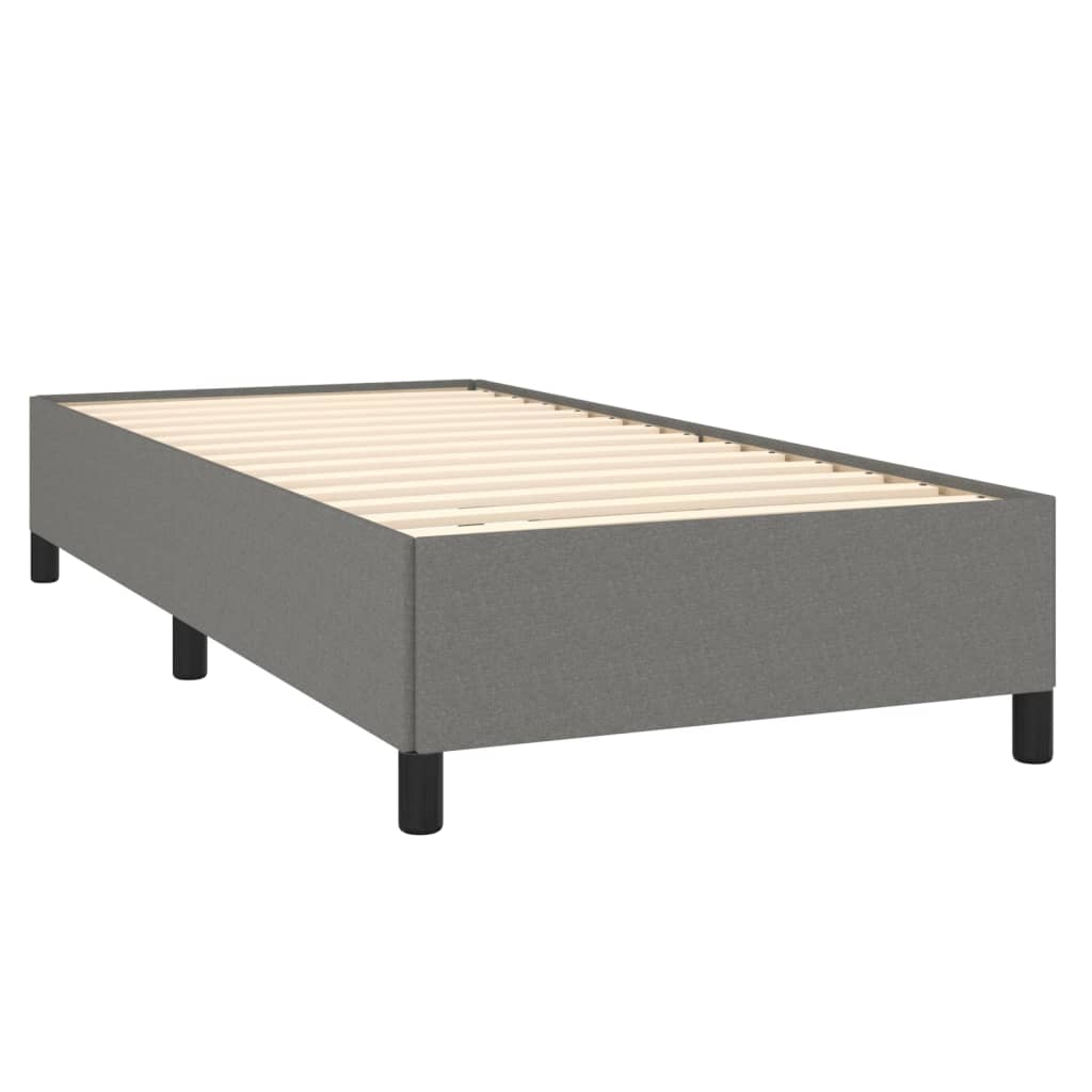 Boxspring met matras stof donkergrijs 90x200 cm Bedden & bedframes | Creëer jouw Trendy Thuis | Gratis bezorgd & Retour | Trendy.nl