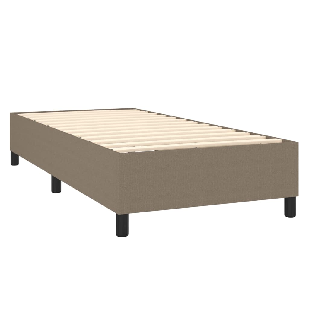 Boxspring met matras stof taupe 80x200 cm