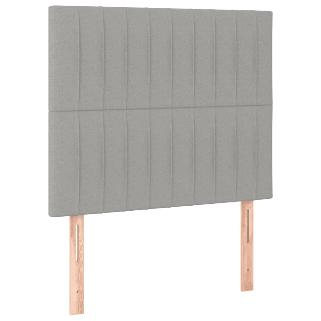 Boxspring met matras stof lichtgrijs 90x190 cm Bedden & bedframes | Creëer jouw Trendy Thuis | Gratis bezorgd & Retour | Trendy.nl