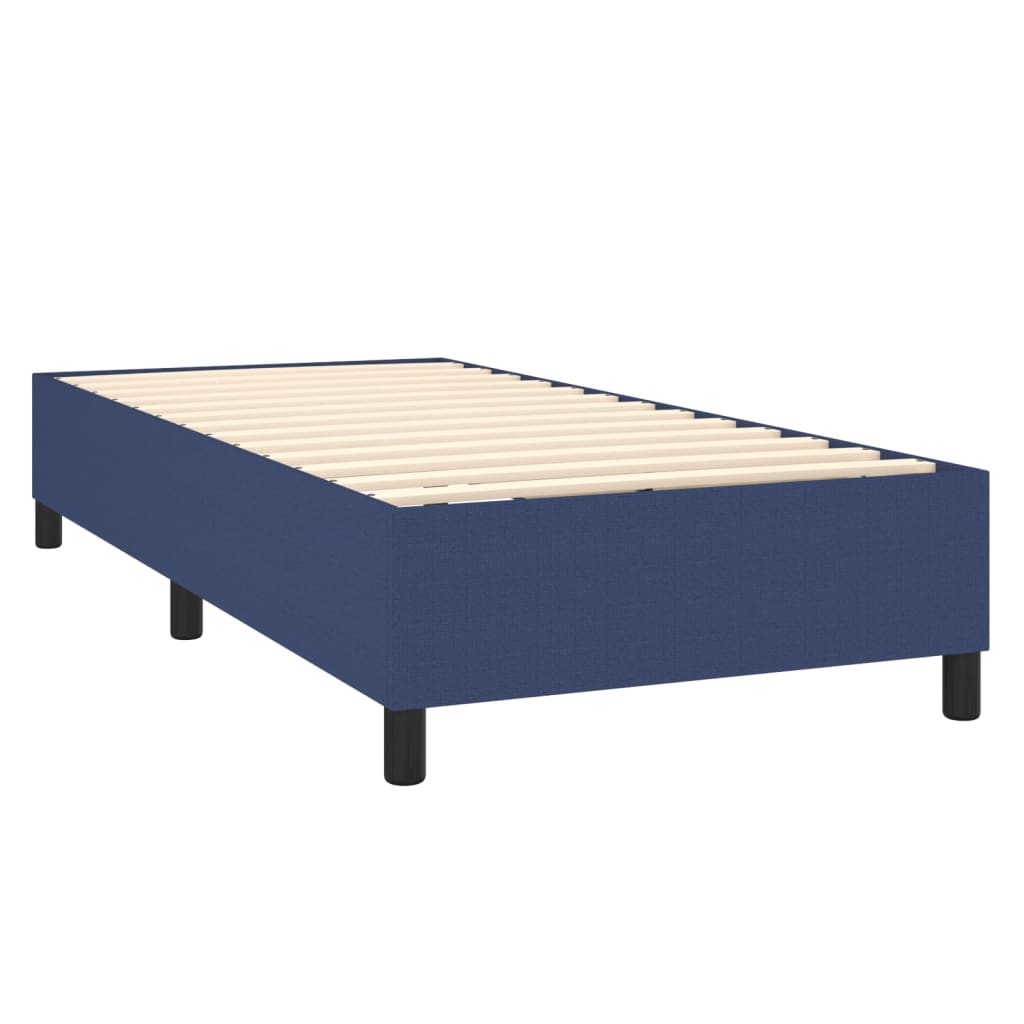 Boxspring met matras stof blauw 100x200 cm Bedden & bedframes | Creëer jouw Trendy Thuis | Gratis bezorgd & Retour | Trendy.nl