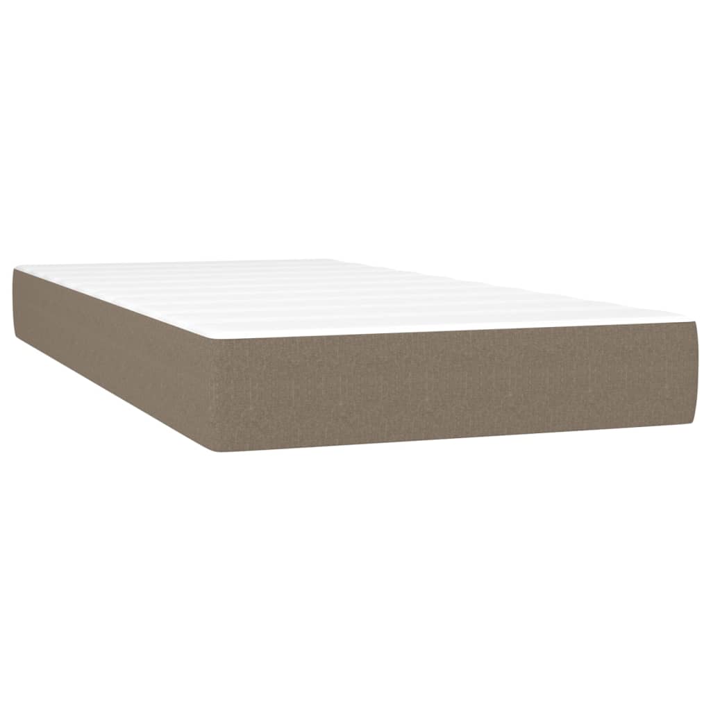 Boxspring met matras stof taupe 80x200 cm