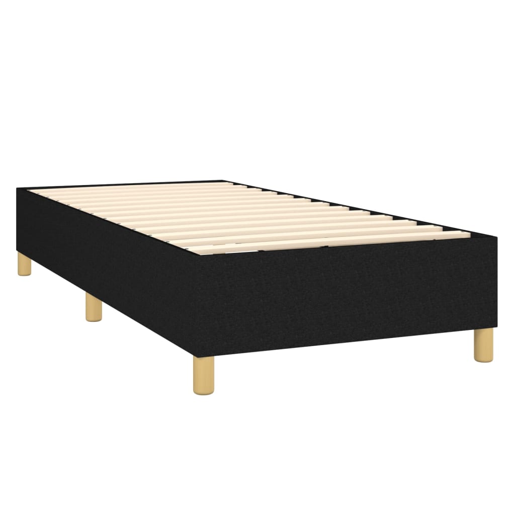 Boxspring met matras stof zwart 90x200 cm Bedden & bedframes | Creëer jouw Trendy Thuis | Gratis bezorgd & Retour | Trendy.nl