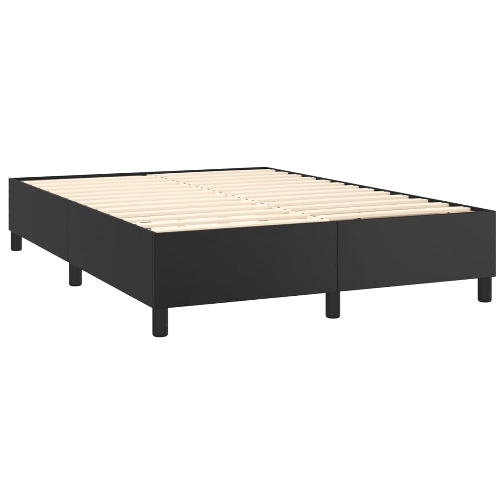 Boxspring met matras kunstleer zwart 140x200 cm Bedden & bedframes | Creëer jouw Trendy Thuis | Gratis bezorgd & Retour | Trendy.nl