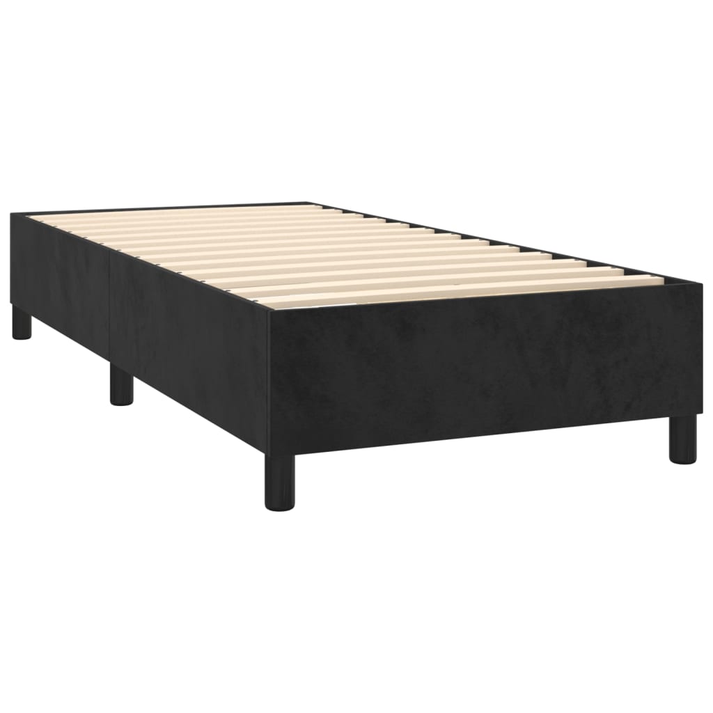 Boxspring met matras fluweel zwart 90x190 cm