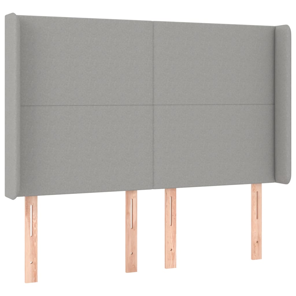 Boxspring met matras en LED stof lichtgrijs 140x190 cm Bedden & bedframes | Creëer jouw Trendy Thuis | Gratis bezorgd & Retour | Trendy.nl