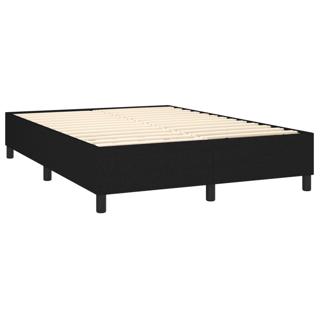 Boxspring met matras en LED stof zwart 140x190 cm Bedden & bedframes | Creëer jouw Trendy Thuis | Gratis bezorgd & Retour | Trendy.nl