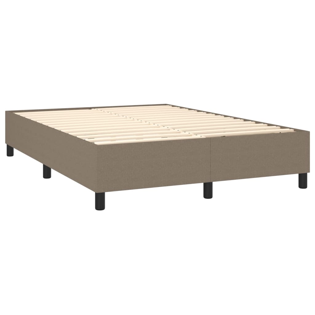 Boxspring met matras en LED stof taupe 140x190 cm Bedden & bedframes | Creëer jouw Trendy Thuis | Gratis bezorgd & Retour | Trendy.nl