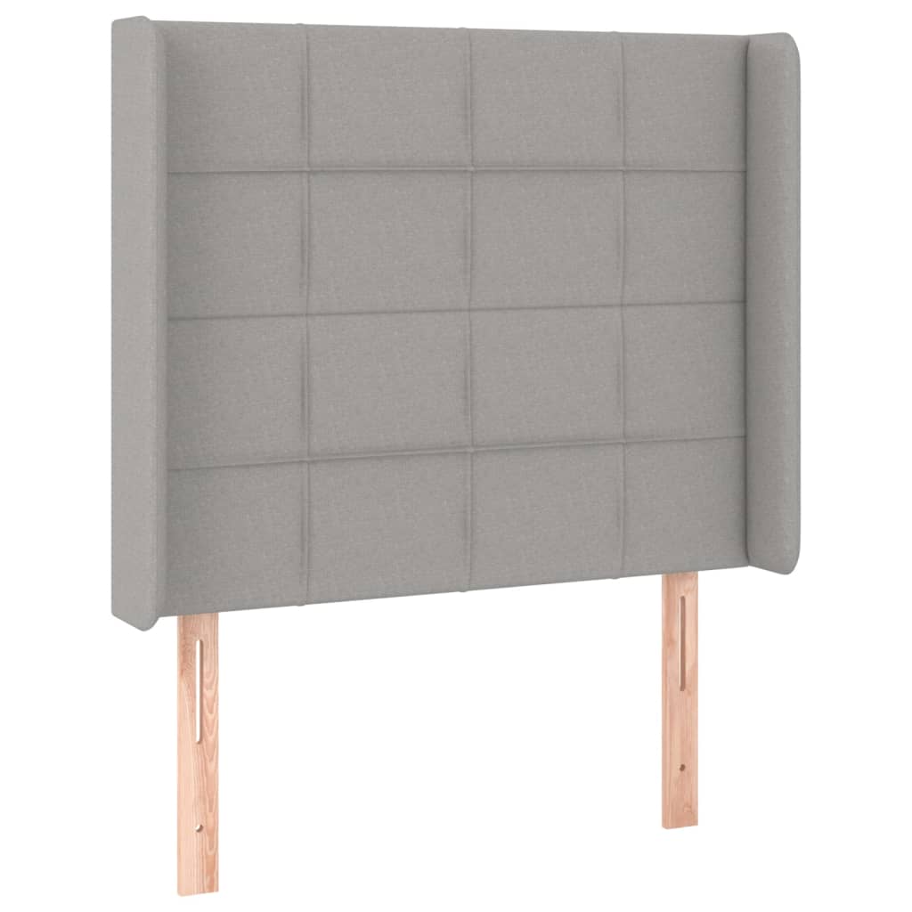 Boxspring met matras en LED stof lichtgrijs 90x190 cm Bedden & bedframes | Creëer jouw Trendy Thuis | Gratis bezorgd & Retour | Trendy.nl