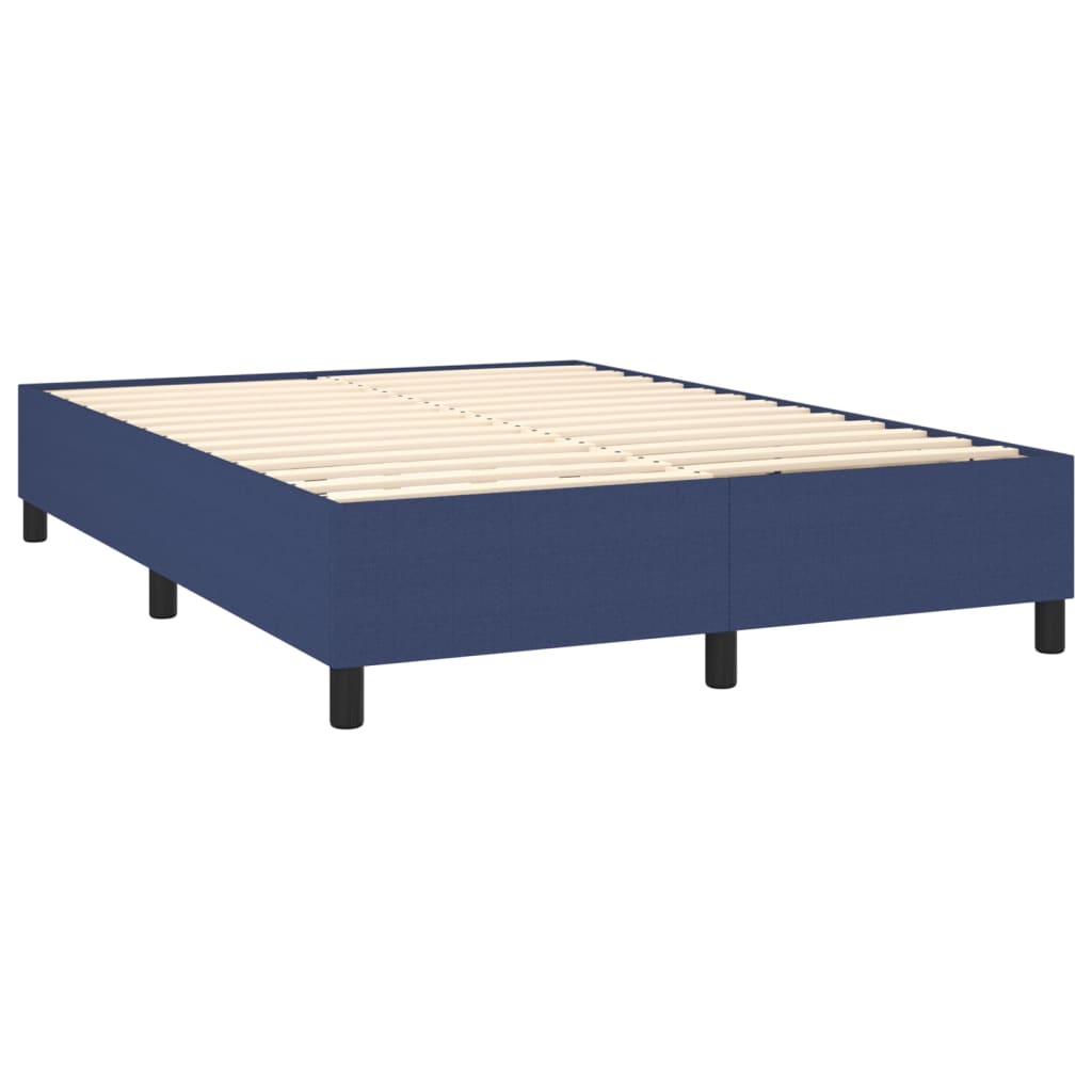 Boxspring met matras en LED stof blauw 140x190 cm Bedden & bedframes | Creëer jouw Trendy Thuis | Gratis bezorgd & Retour | Trendy.nl