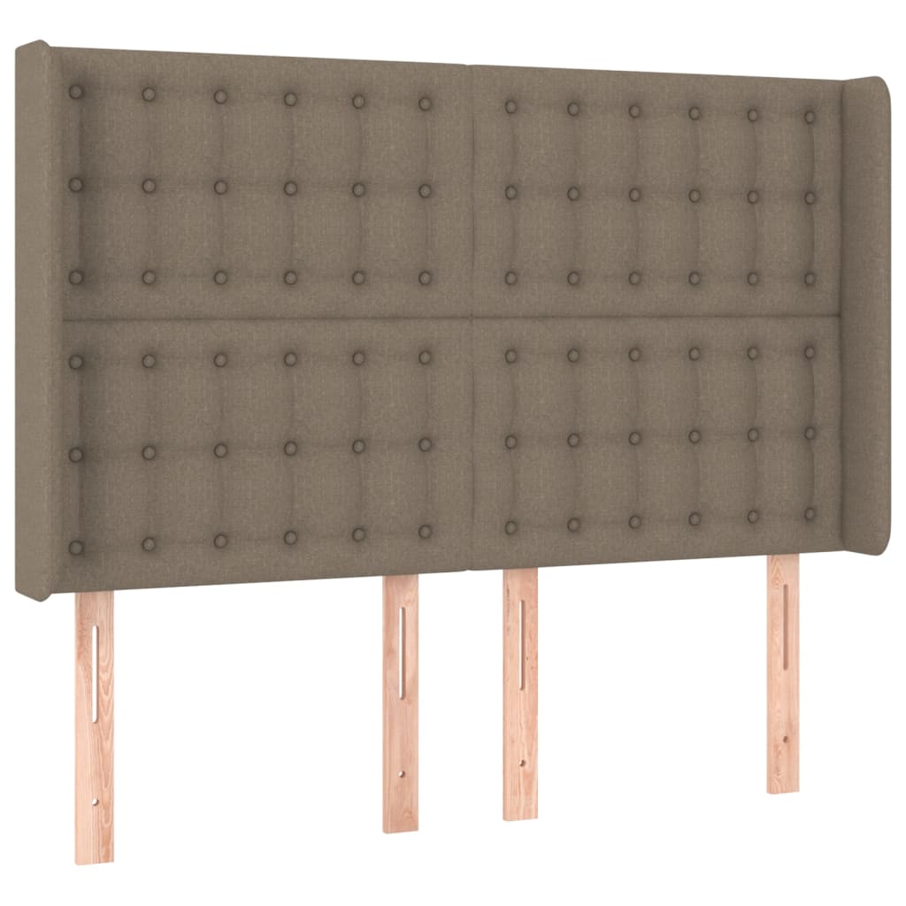 Boxspring met matras en LED stof taupe 140x190 cm Bedden & bedframes | Creëer jouw Trendy Thuis | Gratis bezorgd & Retour | Trendy.nl