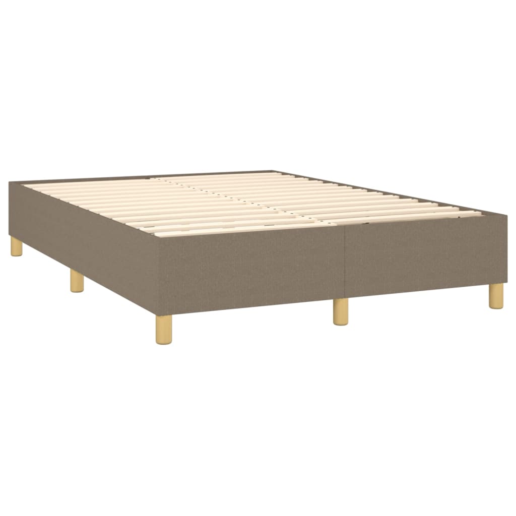 Boxspring met matras en LED stof taupe 140x190 cm Bedden & bedframes | Creëer jouw Trendy Thuis | Gratis bezorgd & Retour | Trendy.nl