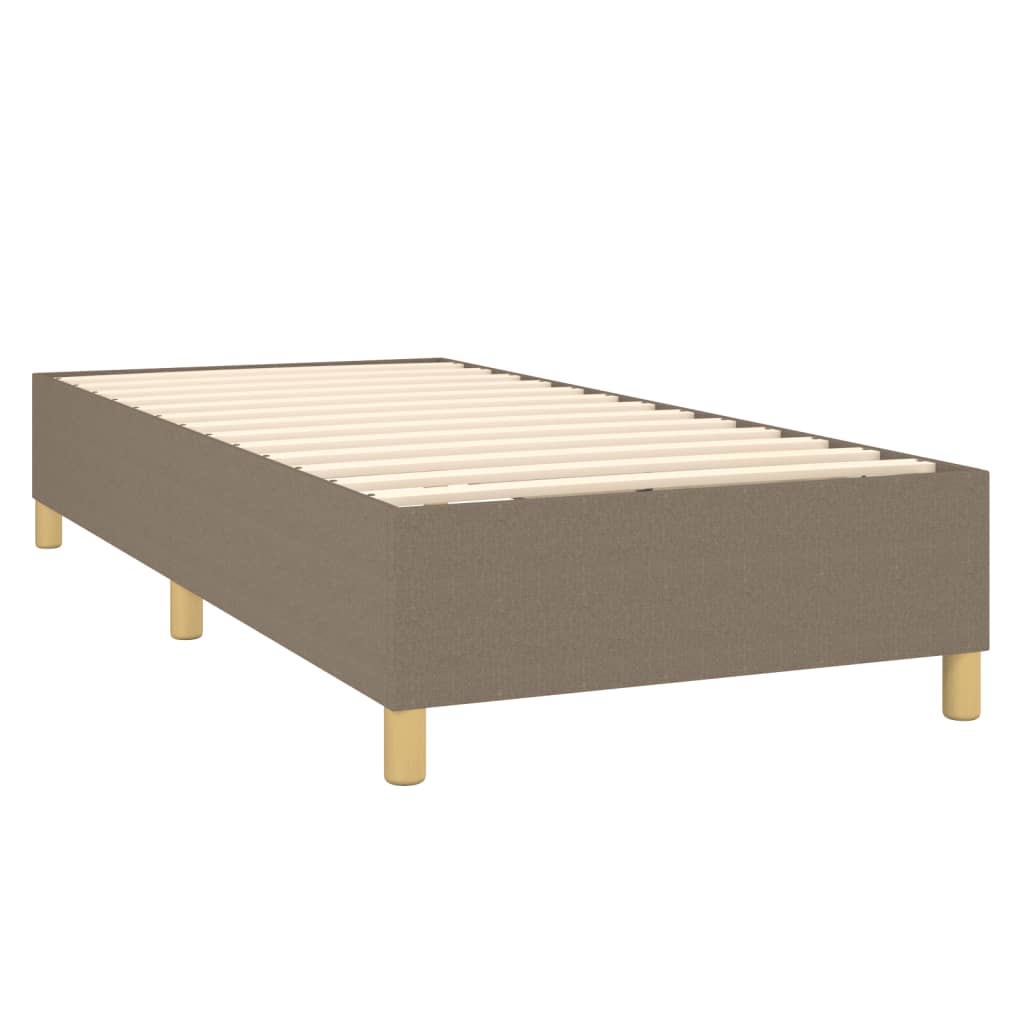 Boxspring met matras en LED stof taupe 90x190 cm Bedden & bedframes | Creëer jouw Trendy Thuis | Gratis bezorgd & Retour | Trendy.nl