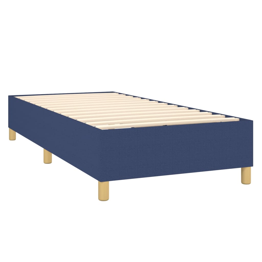 Boxspring met matras en LED stof blauw 100x200 cm Bedden & bedframes | Creëer jouw Trendy Thuis | Gratis bezorgd & Retour | Trendy.nl