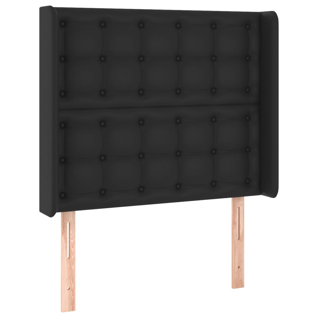 Boxspring met matras en LED kunstleer zwart 90x190 cm Bedden & bedframes | Creëer jouw Trendy Thuis | Gratis bezorgd & Retour | Trendy.nl