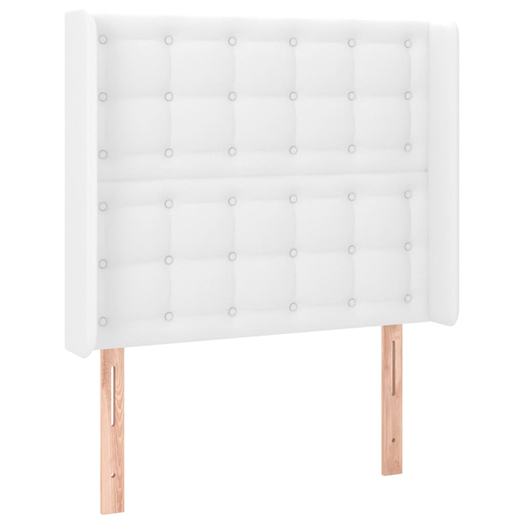 Boxspring met matras en LED kunstleer wit 90x190 cm Bedden & bedframes | Creëer jouw Trendy Thuis | Gratis bezorgd & Retour | Trendy.nl