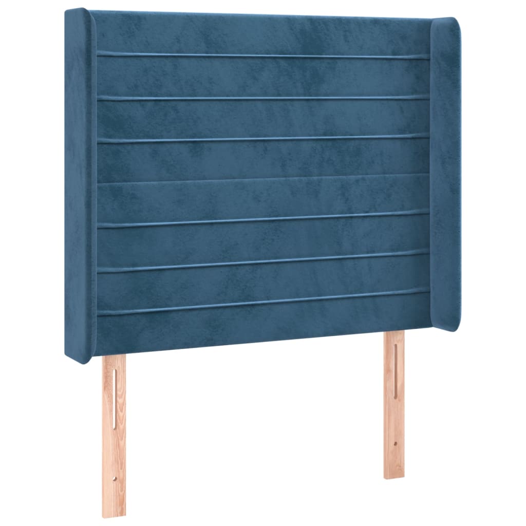 Boxspring met matras en LED fluweel donkerblauw 90x190 cm Bedden & bedframes | Creëer jouw Trendy Thuis | Gratis bezorgd & Retour | Trendy.nl