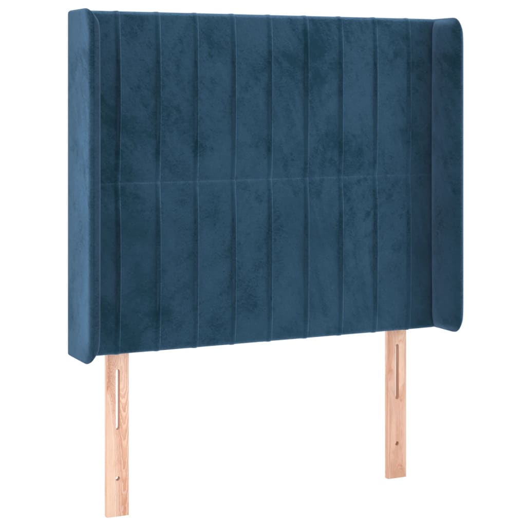 Boxspring met matras en LED fluweel donkerblauw 90x190 cm Bedden & bedframes | Creëer jouw Trendy Thuis | Gratis bezorgd & Retour | Trendy.nl