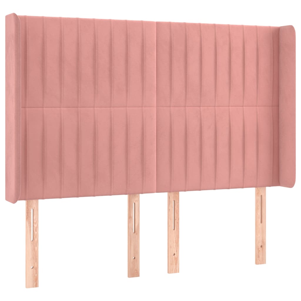 Boxspring met matras en LED fluweel roze 140x190 cm Bedden & bedframes | Creëer jouw Trendy Thuis | Gratis bezorgd & Retour | Trendy.nl