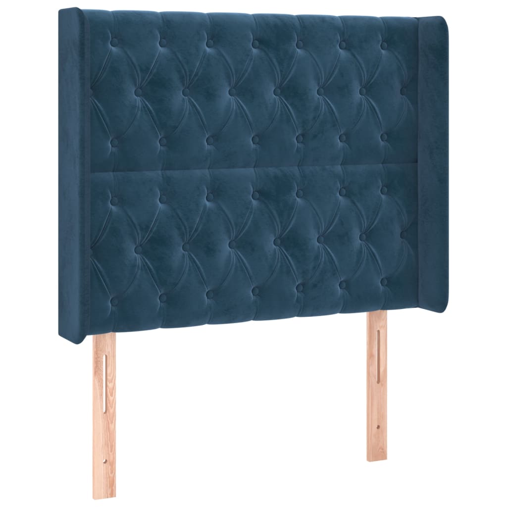 Boxspring met matras en LED fluweel donkerblauw 90x190 cm Bedden & bedframes | Creëer jouw Trendy Thuis | Gratis bezorgd & Retour | Trendy.nl