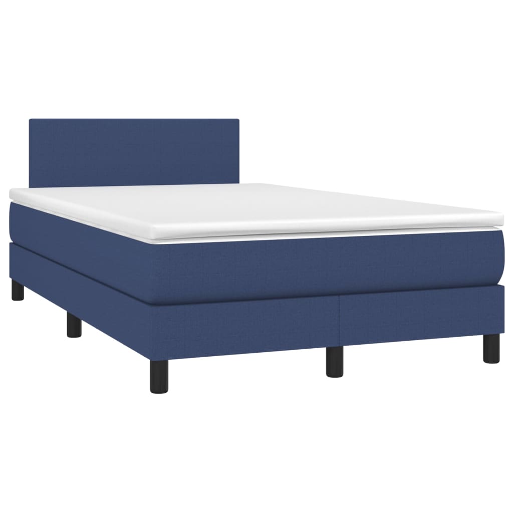 Boxspring met matras en LED stof blauw 120x200 cm Bedden & bedframes | Creëer jouw Trendy Thuis | Gratis bezorgd & Retour | Trendy.nl