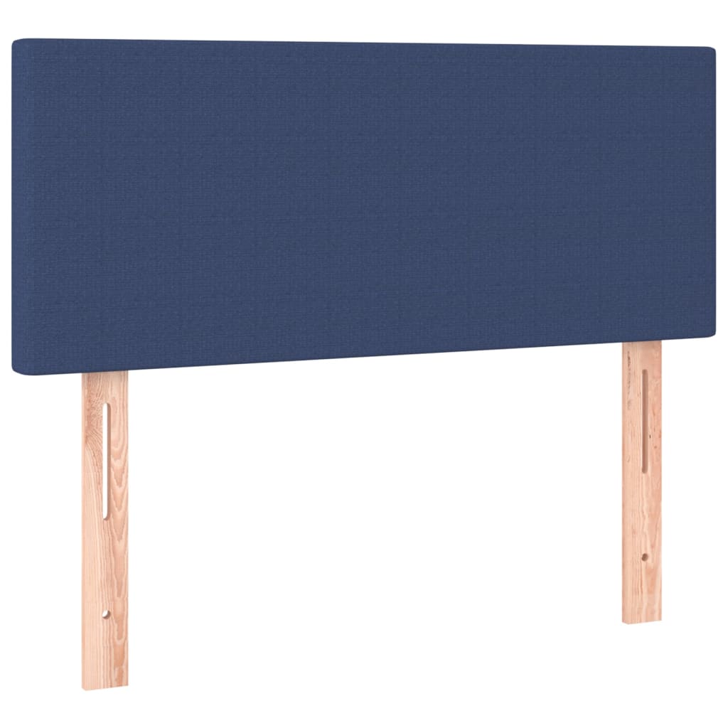 Boxspring met matras en LED stof blauw 120x200 cm