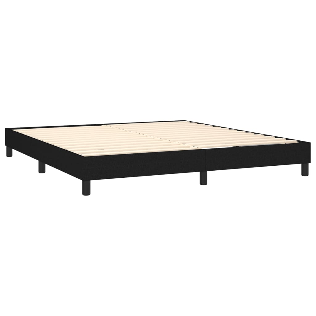 Boxspring met matras en LED stof zwart 160x200 cm Bedden & bedframes | Creëer jouw Trendy Thuis | Gratis bezorgd & Retour | Trendy.nl