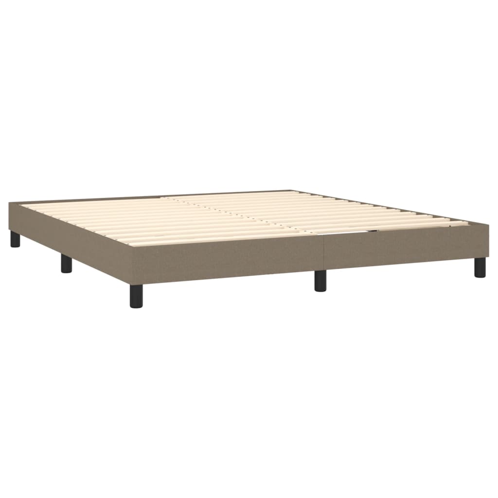 Boxspring met matras en LED stof taupe 160x200 cm Bedden & bedframes | Creëer jouw Trendy Thuis | Gratis bezorgd & Retour | Trendy.nl