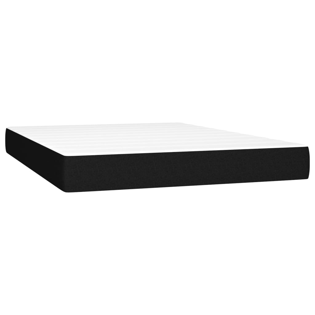 Boxspring met matras en LED stof zwart 140x190 cm Bedden & bedframes | Creëer jouw Trendy Thuis | Gratis bezorgd & Retour | Trendy.nl