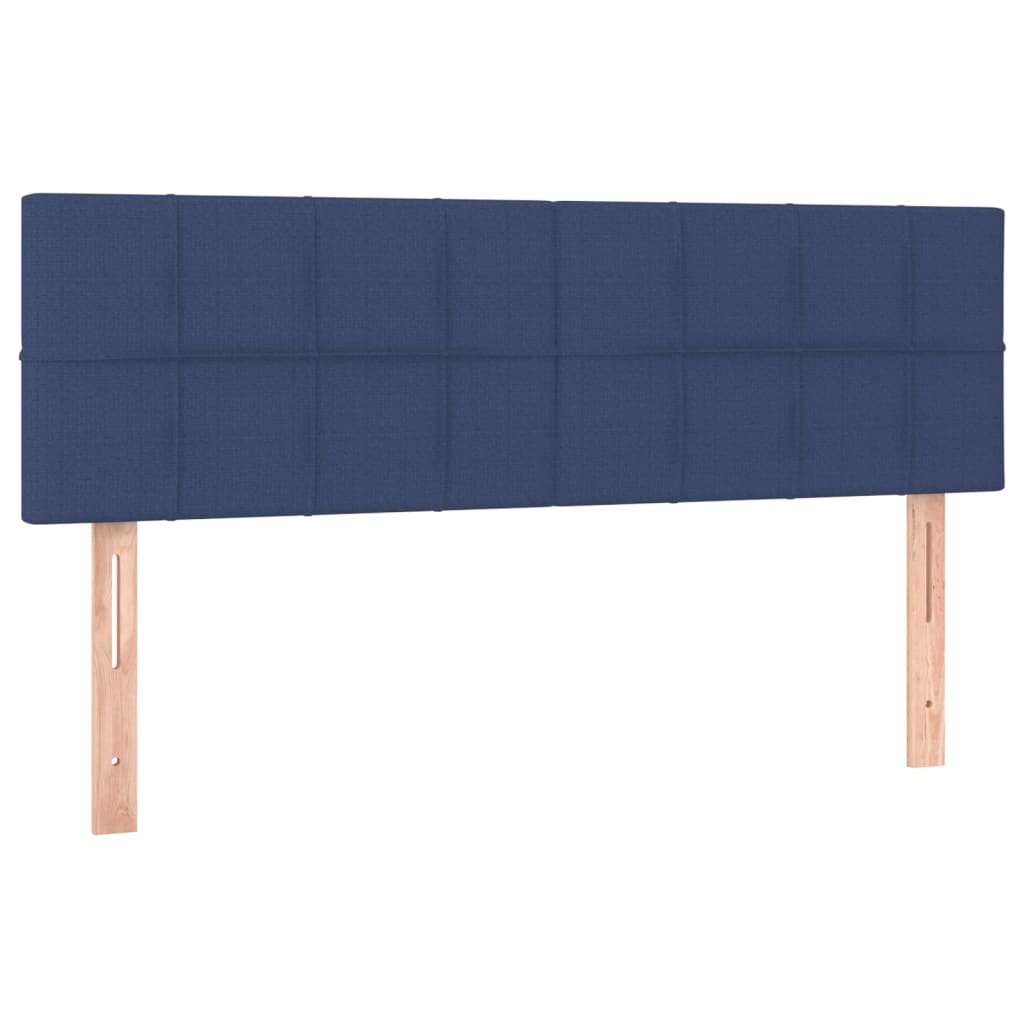 Boxspring met matras en LED stof blauw 140x200 cm