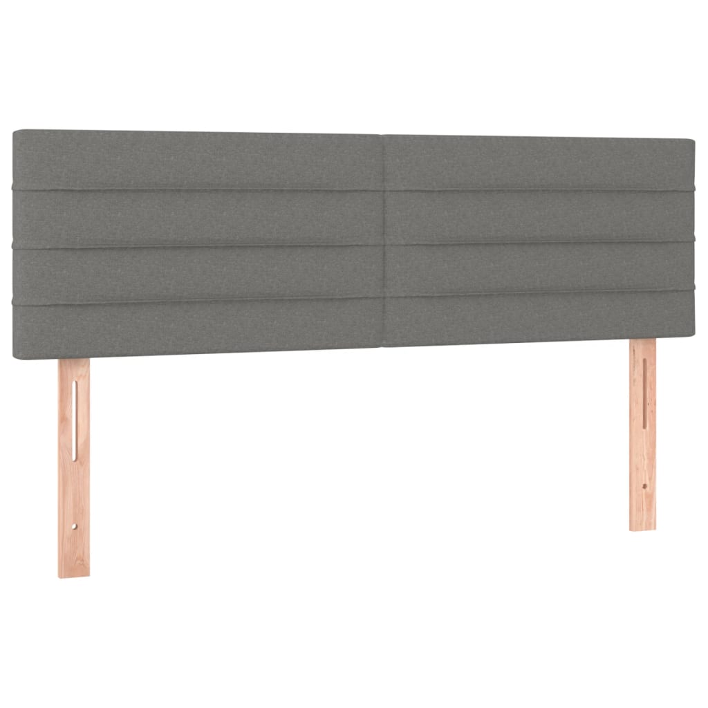 Boxspring met matras en LED stof donkergrijs 140x190 cm Bedden & bedframes | Creëer jouw Trendy Thuis | Gratis bezorgd & Retour | Trendy.nl