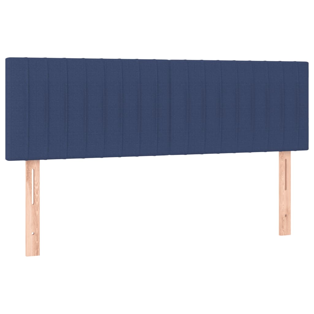 Boxspring met matras en LED stof blauw 140x200 cm