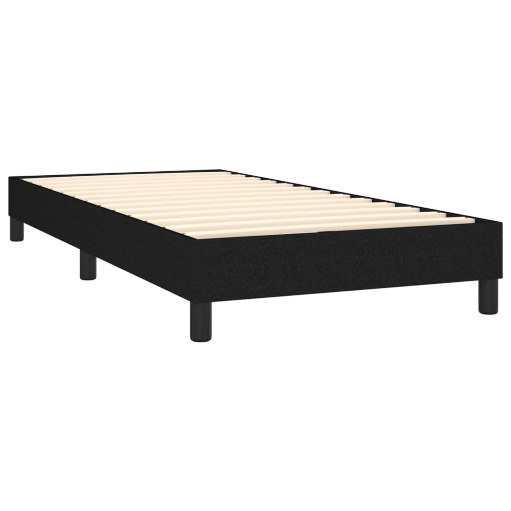 Boxspring met matras en LED stof zwart 100x200 cm Bedden & bedframes | Creëer jouw Trendy Thuis | Gratis bezorgd & Retour | Trendy.nl