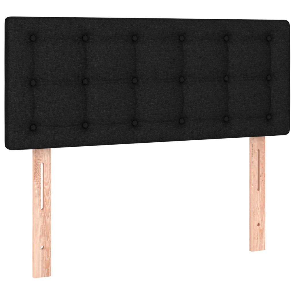 Boxspring met matras en LED stof zwart 100x200 cm Bedden & bedframes | Creëer jouw Trendy Thuis | Gratis bezorgd & Retour | Trendy.nl